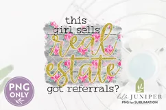 This Girl Sells Real Estate PNG, Sublimation Files Product Image 2