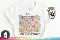 This Girl Sells Real Estate PNG, Sublimation Files Product Image 1