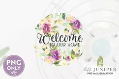 Welcome Sign Sublimation, Round Sign Sublimation Product Image 2