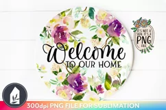 Welcome Sign Sublimation, Round Sign Sublimation Product Image 1