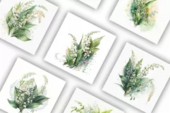 Lily of the Valley | Watercolour Clipart JPG Product Image 2