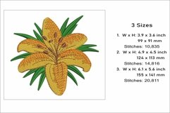 Lily embroidery file, beautiful lily machine embroidery Product Image 2