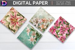 Lily Flower Digital Paper Product Image 1