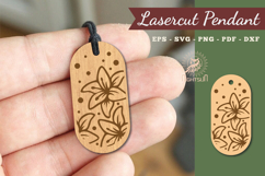Lily Flower Lasercut Pendant Product Image 1