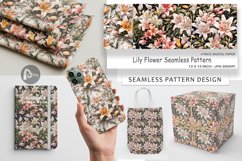 Digital Paper Lily Pattern Product Image 1