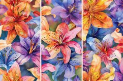 Lily Flowers Digital Paper Bundle Product Image 3