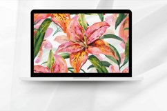 Lily Flowers Digital Paper Bundle Product Image 2