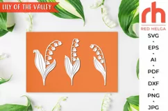 lily of the valley svg, may flower svg, may birth svg, lily outline, lily silhouette, laser cut file, layered lily svg, lily bouquet svg, lily bundle, wood lily svg, month flower svg, taurus plant svg, birth flower svg