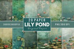 Lily Pond Digital Paper Bundle Product Image 1