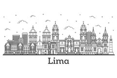 Outline Lima Peru City Skyline Product Image 1
