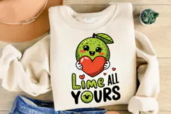 Lime All Yours, Valentine Day Sublimation PNG Design Product Image 3