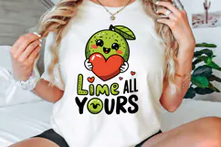 Lime All Yours, Valentine Day Sublimation PNG Design Product Image 2