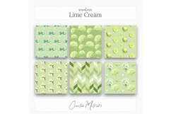 Lime Cream Seamless Digital Paper Product Image 5