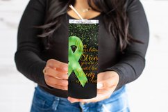 Lime Green Ribbon You Never Know How Strong You Are Tumbler Product Image 3