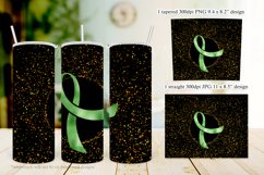 Lime Green Foil Ribbon 20oz Tumbler Sublimation Product Image 4