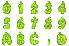 Lime Slice Fruit Alphabet Lettering Font Citrus ABC SVG PNG Product Image 2