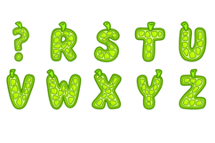 Lime Slice Fruit Alphabet Lettering Font Citrus ABC SVG PNG Product Image 4