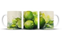 Limes Mug Wrap Sublimation Designs, Limes Mug Wrap, Limes Png