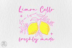 Limoncello Summer PNG, Lemon Sublimation Design Product Image 1