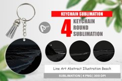 Keychain Abstract Beach Line Art Product Image 1