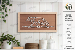 Line art decor Laser Cut. Home Decor. Wolf SVG Product Image 1