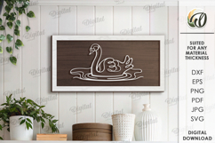 Line art decor Laser Cut. Home Decor. Swan SVG Product Image 1