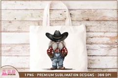 Western Cowboy valentine in coveralls png, Valentine Gnome Product Image 2