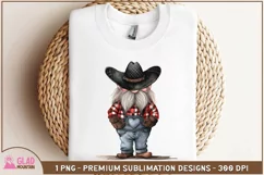 Western Cowboy valentine in coveralls png, Valentine Gnome Product Image 3