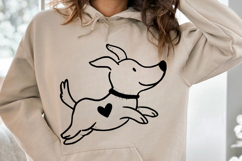 Cute Dog black silhouette SVG PNG, Dog SVG Clipart, Pet Silh Product Image 2