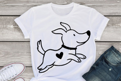 Cute Dog black silhouette SVG PNG, Dog SVG Clipart, Pet Silh Product Image 1