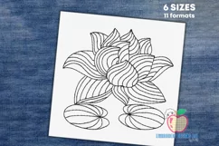 Lineart Sketch Of The Lotus Bean Stitch Product Image 1