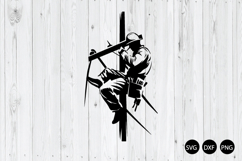 Lineman SVG, Utility Worker SVG, Electrician SVG Product Image 1