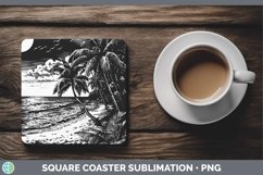 GorgeousLinocut Square Coaster design.