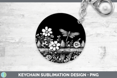 GorgeousLinocut Cottage Keychain design.
