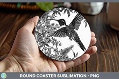 GorgeousLinocut Round Coaster design.