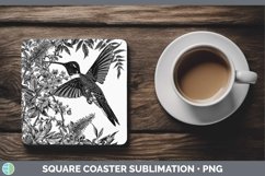 GorgeousLinocut Square Coaster design.