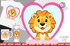 Clipart Heart Lion Product Image 1
