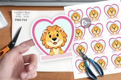Sticker Heart Lion Product Image 1