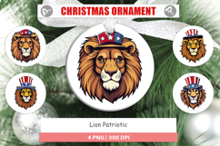 Ornament Lion Patriotic Product Image 1