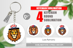 Keychain Lion Patriotic Product Image 1