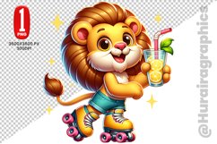 Cute Lion Clipart - PNG File Product Image 1