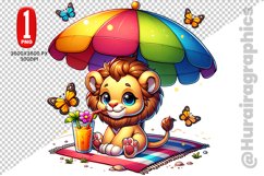 Cute Lion Clipart - PNG File Product Image 1