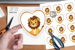 Sticker Heart Lion Product Image 1