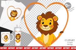 Clipart Heart Lion Product Image 1