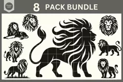 Lion SVG, Jungle King SVG, Lion Clipart, Lion Vector Clipart Product Image 2