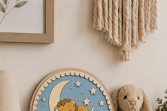 Lion Baby Name Sign SVG | Safari Nursery Door Sign Product Image 2