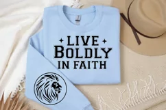 Live Boldly In Faith Sleeve SVG, Christian SVG Design Product Image 3