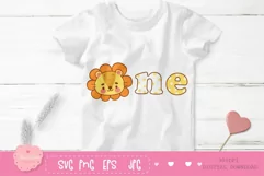 Lion SVG happy birthday 1 year old kawaii clipart Product Image 4