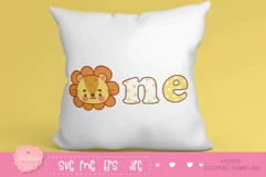 Lion SVG happy birthday 1 year old kawaii clipart Product Image 3