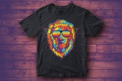 Lion colorful wearing a eyeglasses vector illustration Product Image 2